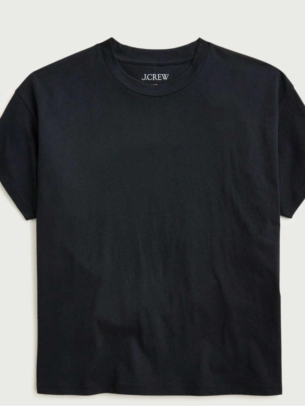 NWT J CREW Women’s Feather Jersey Cropped T-Shirt L - Picture 2 of 4